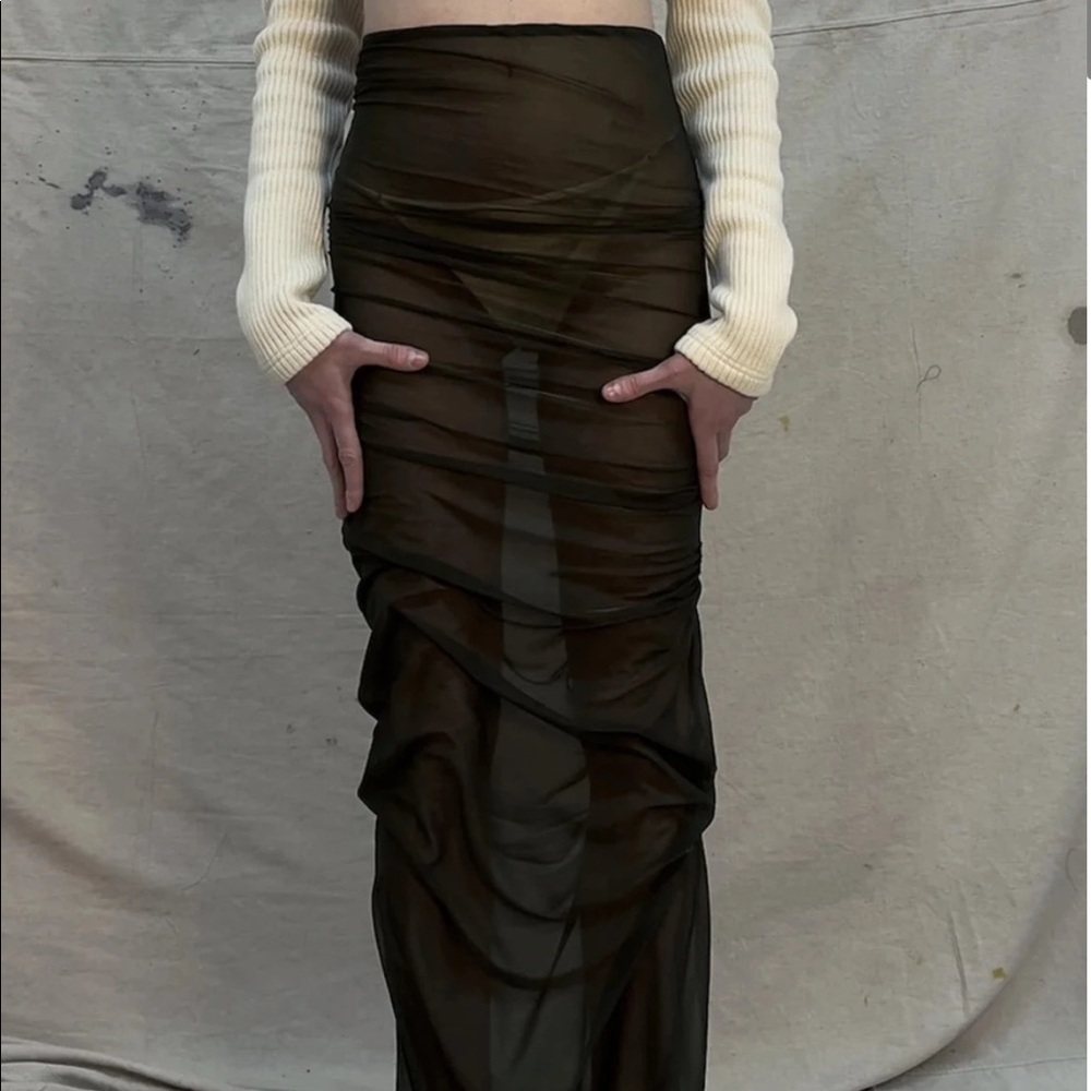 Elena Velez sheer tube skirt